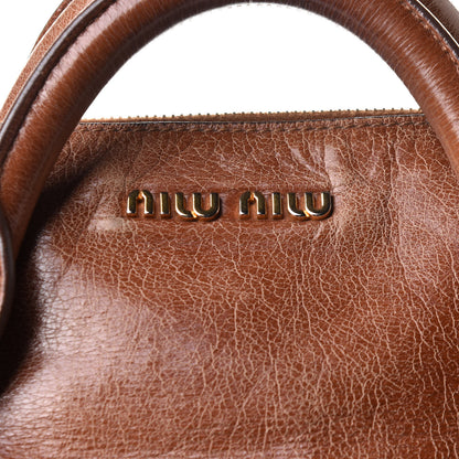 Miu Miu Vitello Lux Medium Bow Bag Palissandro 7 of 12