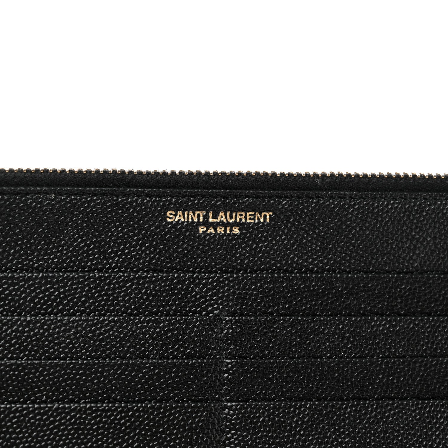 Saint Laurent Grain De Poudre Monogram Uptown Wallet Black 7 of 11