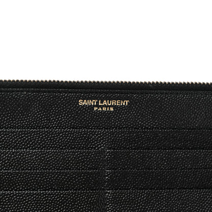 Saint Laurent Grain De Poudre Monogram Uptown Wallet Black 7 of 11