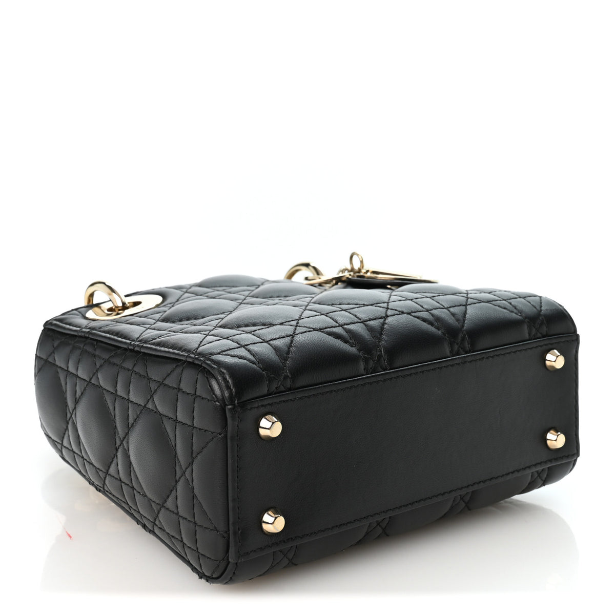 Lambskin Cannage Mini Lady Dior Black