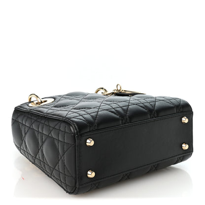 Christian Dior Lambskin Cannage Mini Lady Dior Black 4 of 10