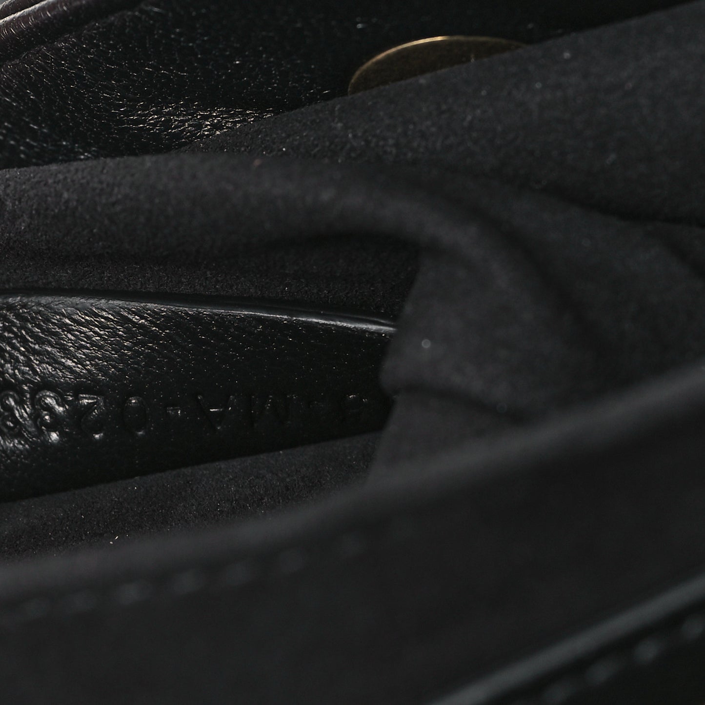 Lambskin Supple Macrocannage Medium Ammi Bag Black