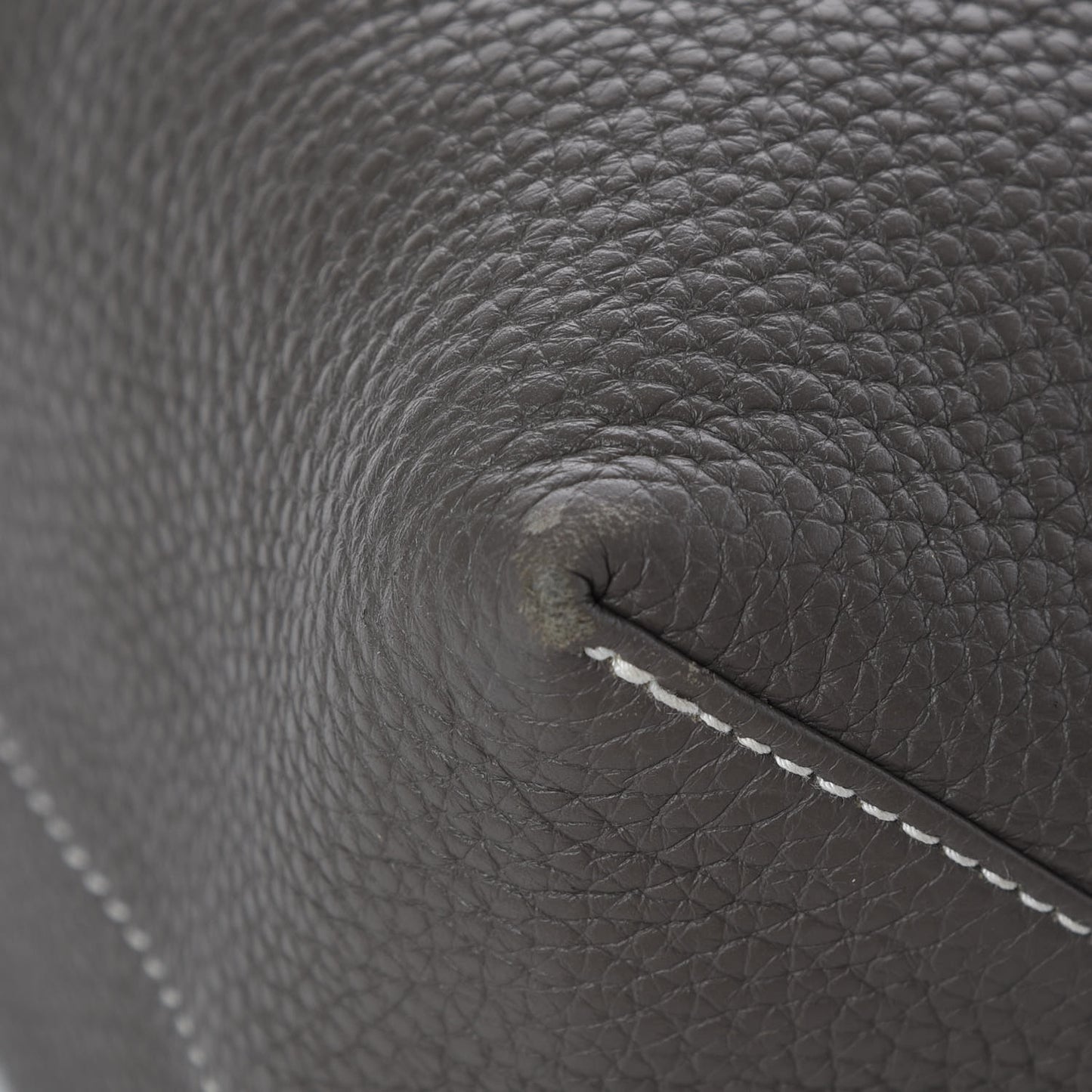 Taurillon Clemence Double Sens 36 Reversible Tote Etain Beton