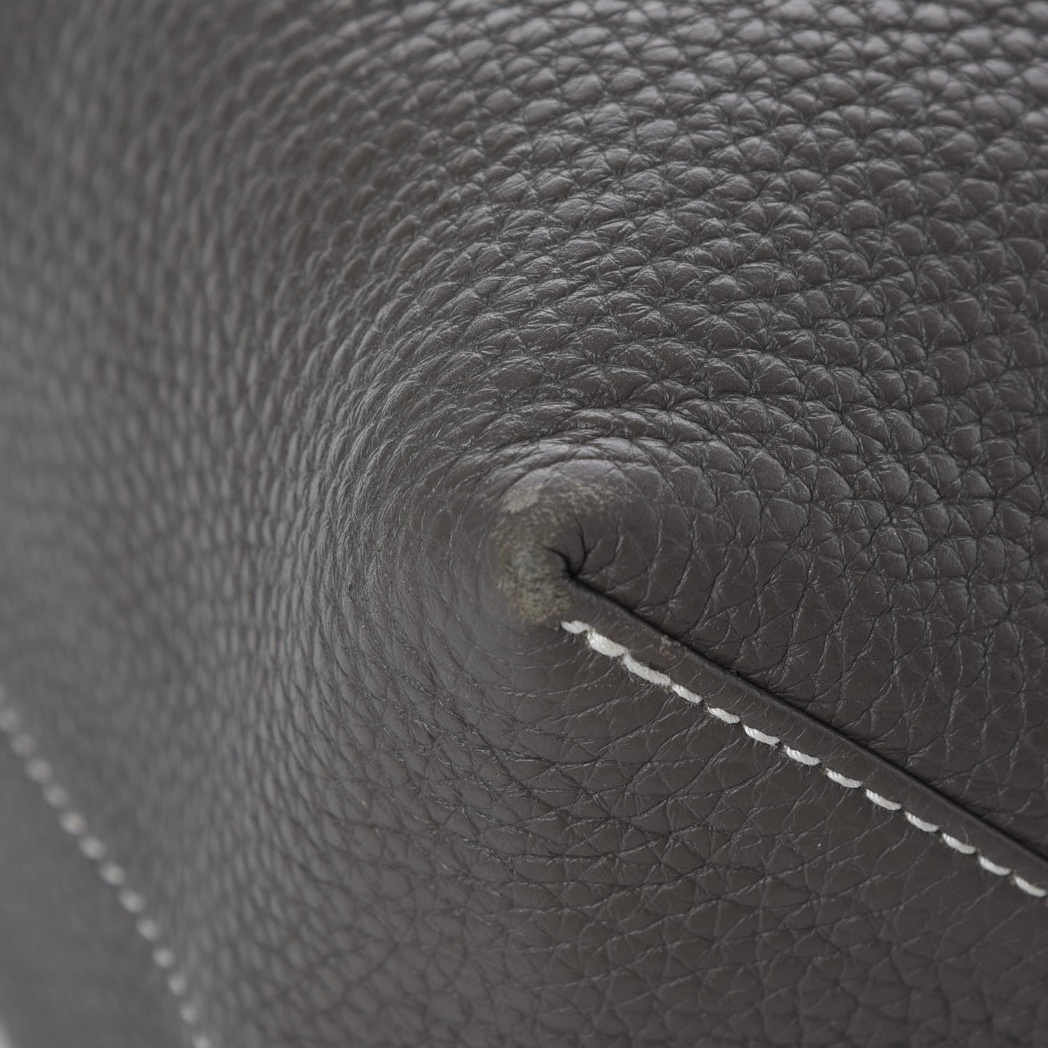 Hermes Taurillon Clemence Double Sens 36 Reversible Tote Etain Beton 13 of 17