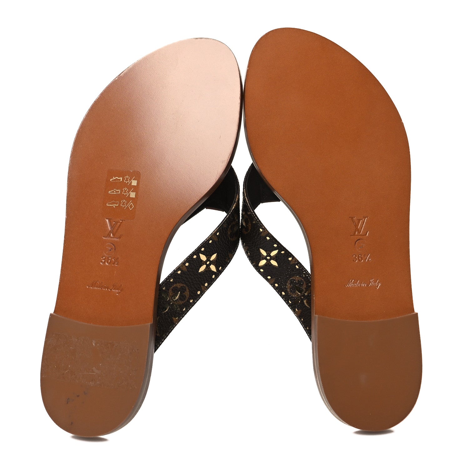 Louis Vuitton Monogram Sunny Flat Thong Sandals 36.5 Brown 5 of 8