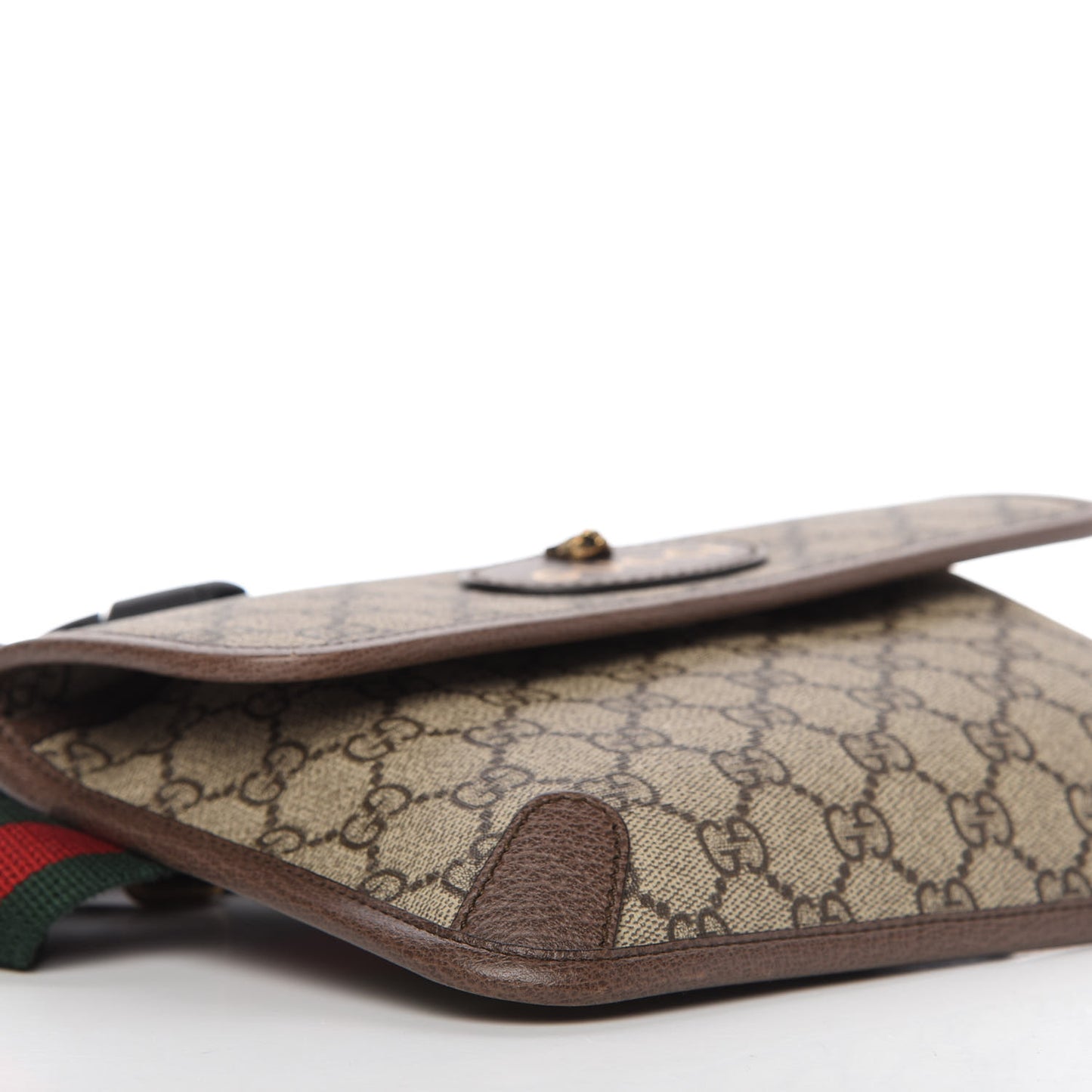 GG Supreme Monogram Neo Vintage Web Belt Bag Brown