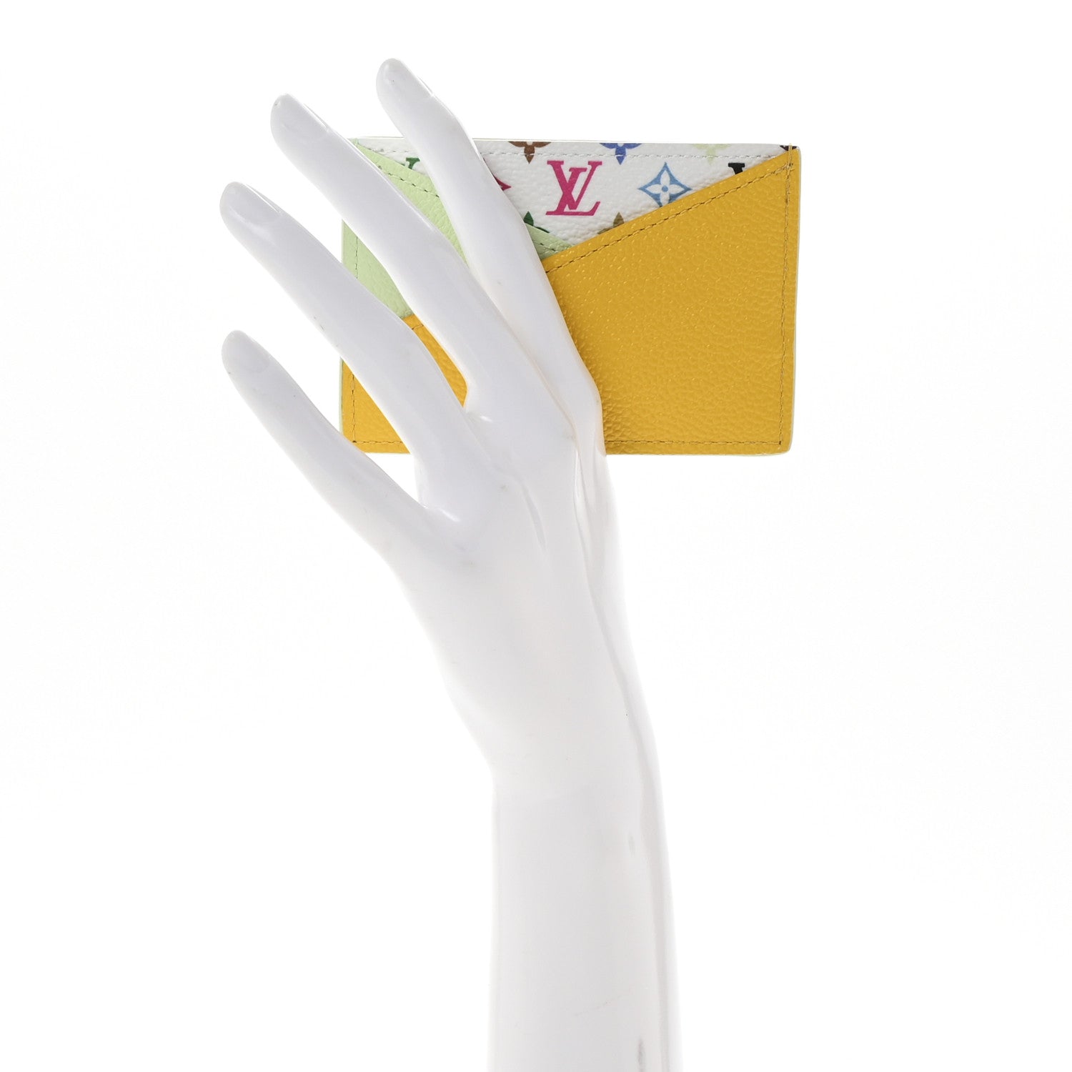 Louis Vuitton LV X TM Monogram Multicolor Criss-Cross Card Holder Green Tea Gingko Green Tea Gingko Yellow 2 of 7