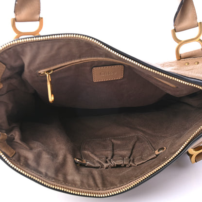 Chloe Calfskin Braided Large Marcie Satchel Nut 4 of 4