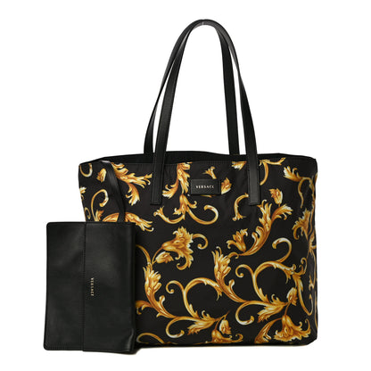 Versace Nylon Baroque Print Tote Black 1 of 10