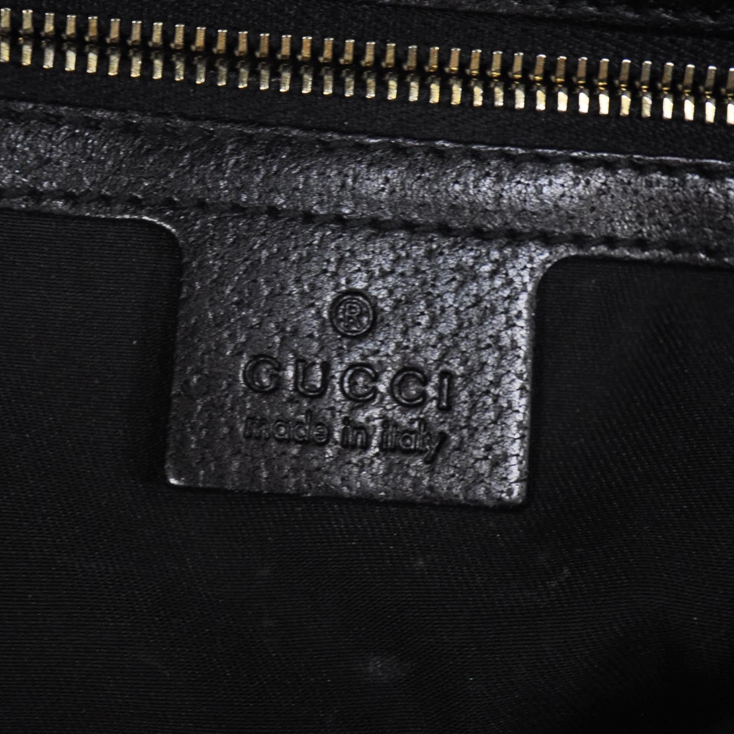 Gucci Velvet Horsebit Embossed Treasure Boston Black 9 of 11