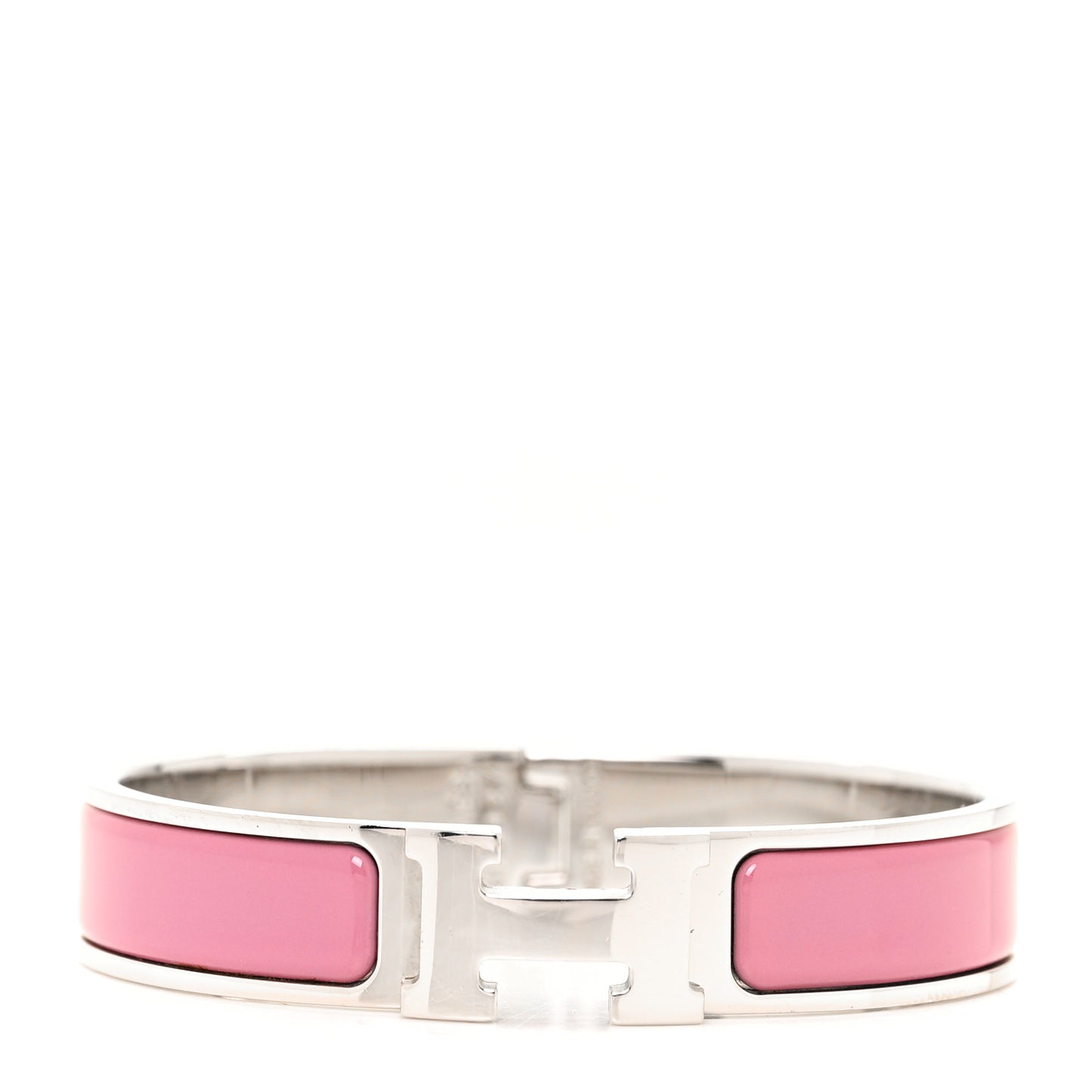 Enamel Narrow Clic Clac H Bracelet GM Vieux Rose