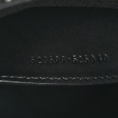 Gucci GG Supreme Monogram Web Small Flat Messenger Bag Black Grey 7 of 10