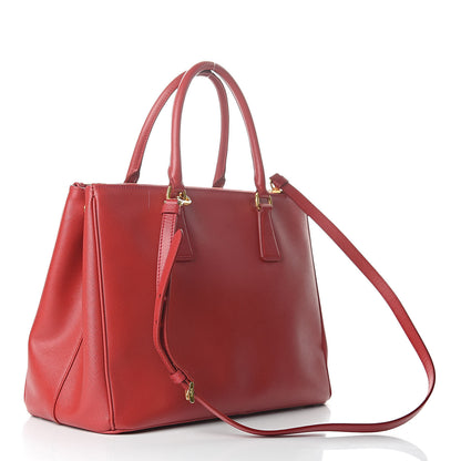 Prada Saffiano Medium Galleria Double Zip Tote Fuoco 3 of 18