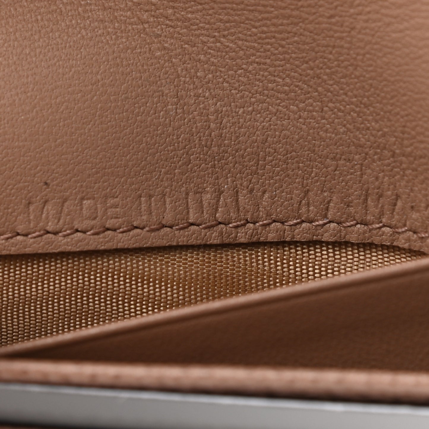 Grained Calfskin Saddle Card Holder Blush