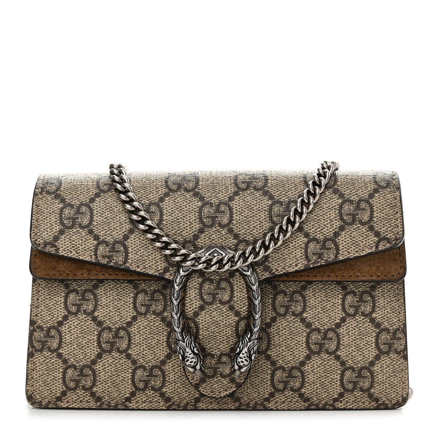 GG Supreme Monogram Super Mini Dionysus Shoulder Bag Taupe