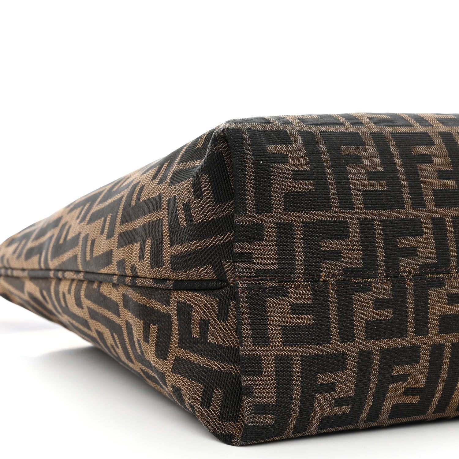 Fendi Zucca Vitello Artic Small Clasp Top Hobo Bag Tobacco Castagna 9 of 13