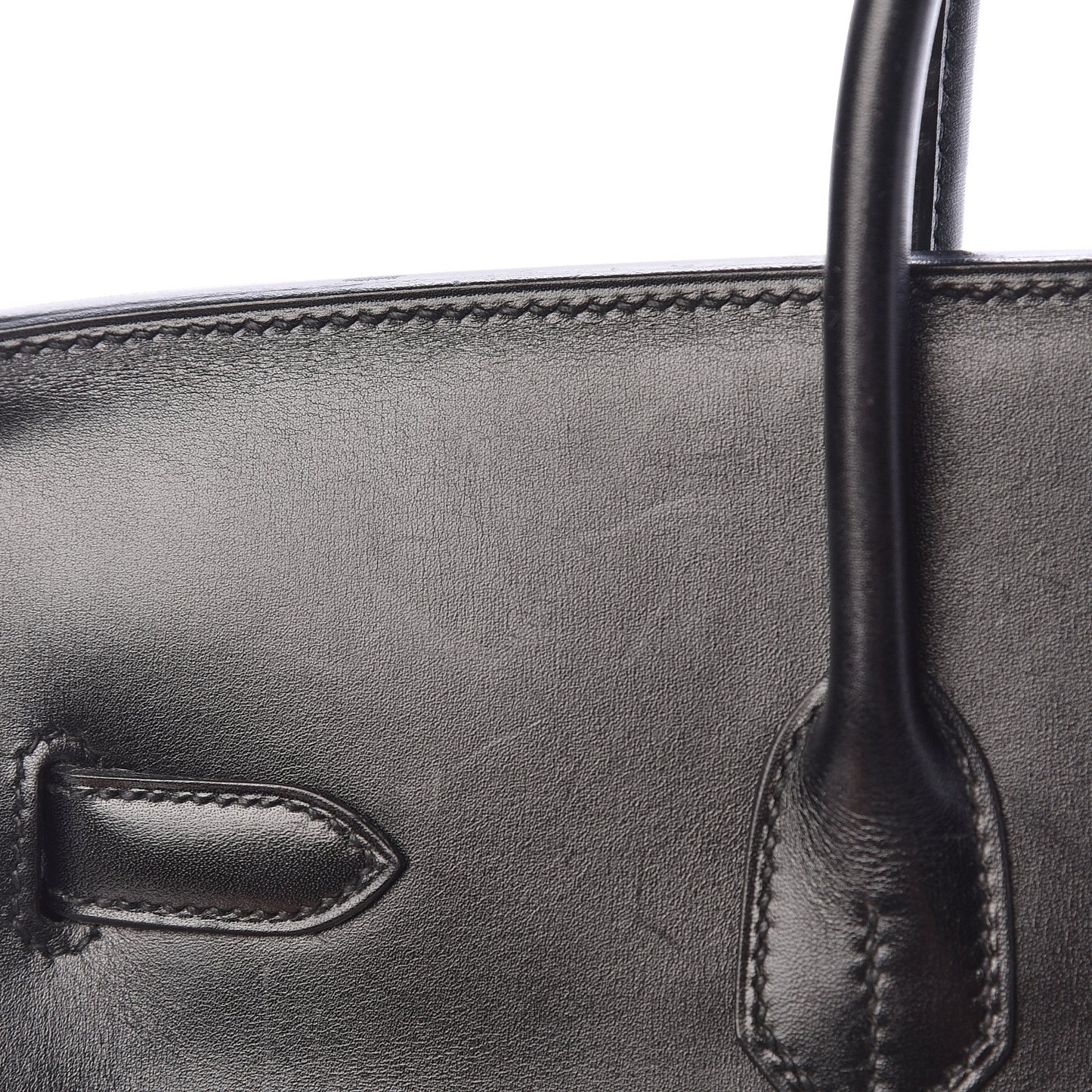 Toile Box Potamus Birkin 35 Black Rouge H