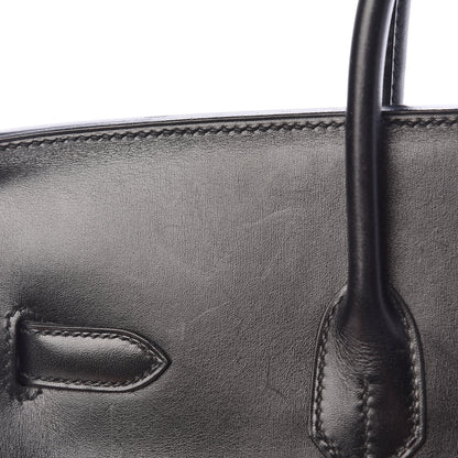 Hermes Toile Box Potamus Birkin 35 Black Rouge H 15 of 19