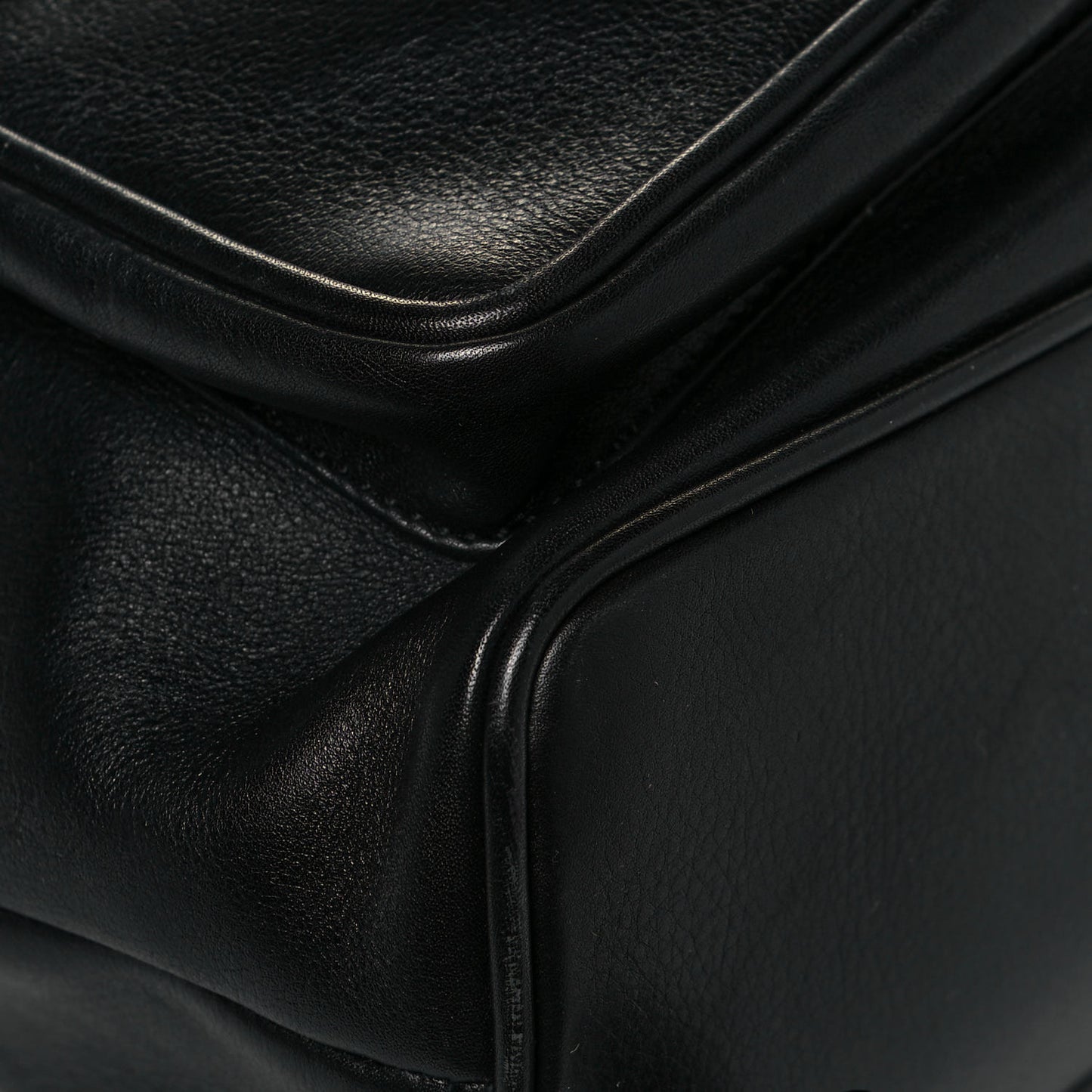 Calfskin Bamboo Backpack Black