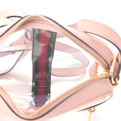 Gucci Vinyl Web Mini Ophidia Transparent Shoulder Bag Perfect Pink 5 of 9