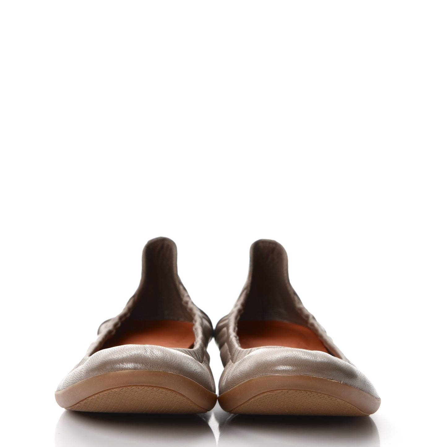 Glossy Goatskin Carina Ballerina Flats size 37 in Taupe