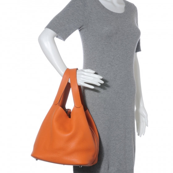 Taurillon Clemence Picotin Lock GM Orange