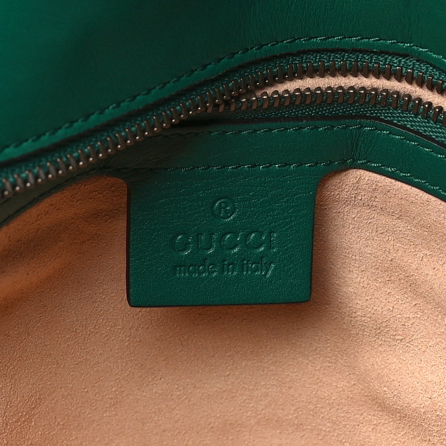 Gucci Calfskin Matelasse Medium GG Marmont Shoulder Bag Emerald Green 6 of 10