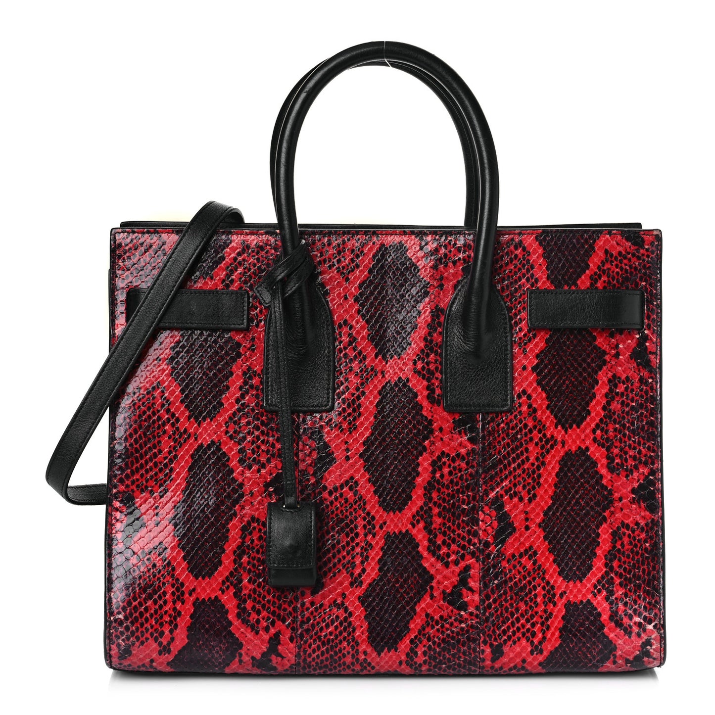 Python Small Sac de Jour Tote Ruby
