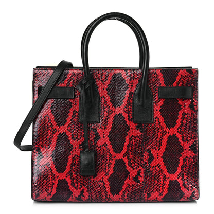Saint Laurent Python Small Sac de Jour Tote Ruby 1 of 14