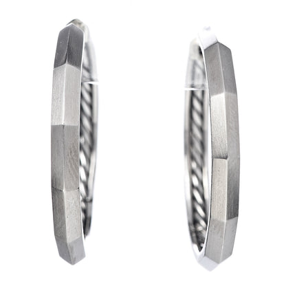 David Yurman Sterling Silver Stax Hoop Earrings 1 of 4