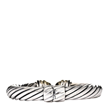 David Yurman Sterling Silver 14K Yellow Gold 10mm Cable Classics Bracelet 2 of 4