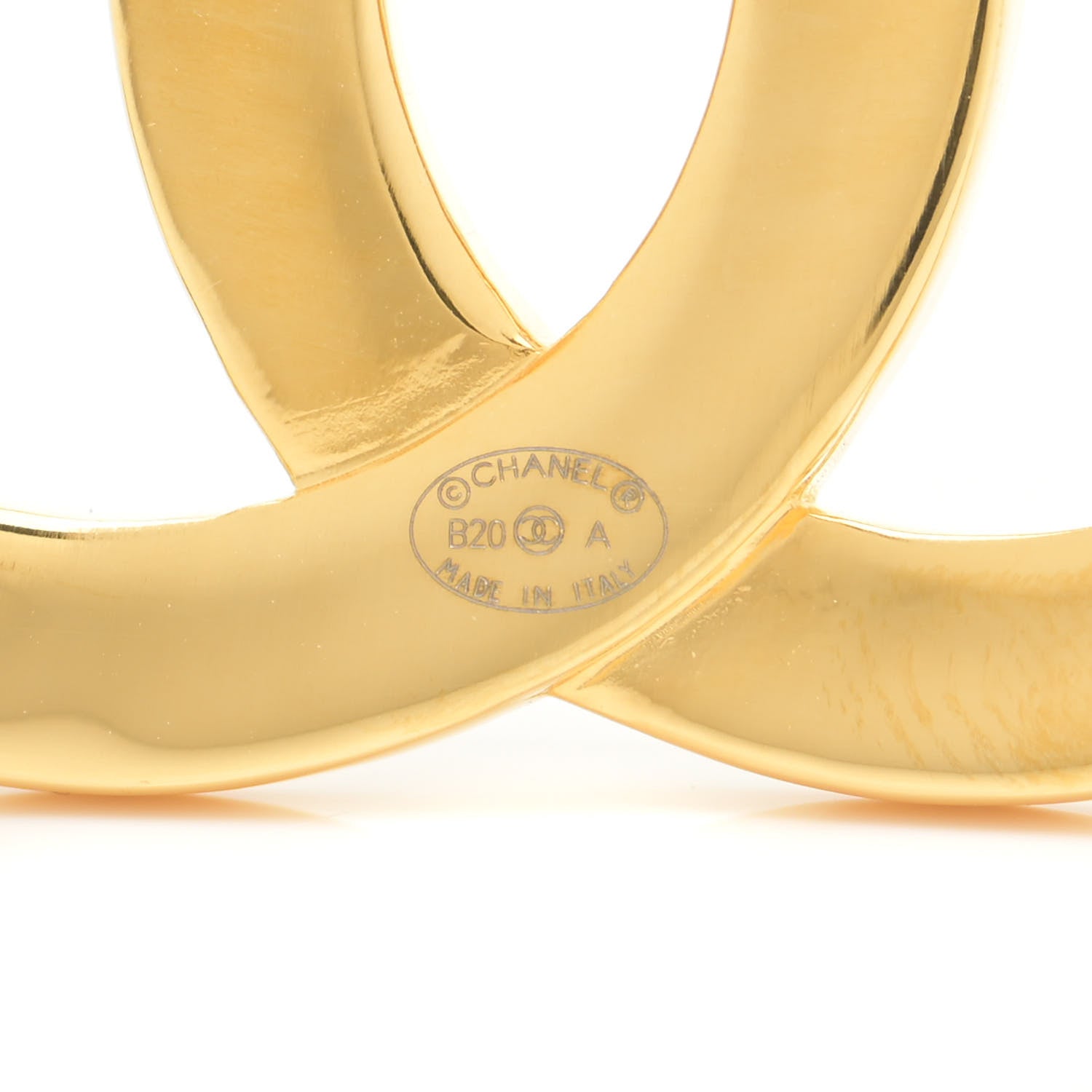 Chanel Metal Paris Button CC Large Brooch Gold 5 of 6