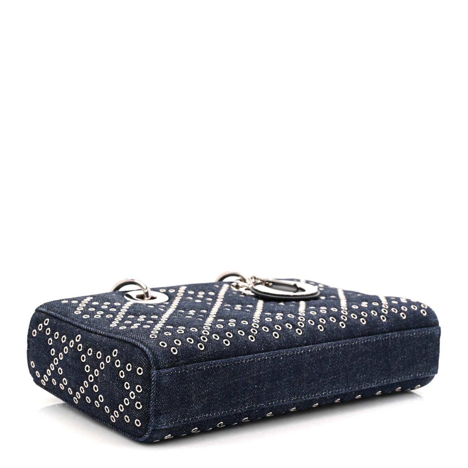 Christian Dior Denim Eyelet Lady D-Joy Blue 4 of 10