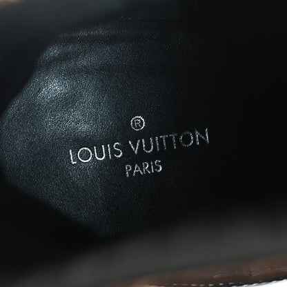 Louis Vuitton Patent Nano Monogram Ankle Star Trail Boots 40 Black 7 of 8