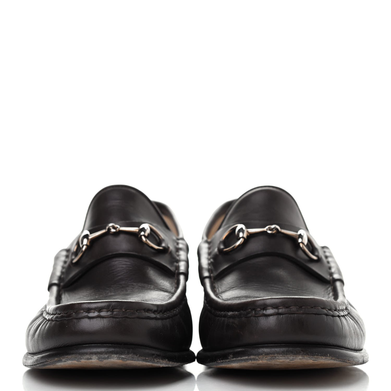 Gucci Calfskin Horsebit Loafers 38 Dark Brown 2 of 4