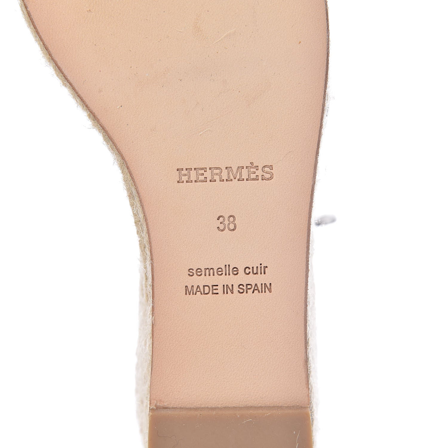 Hermes Calfskin Tivoli Espadrille Wedge Sandals 38 Black 8 of 11