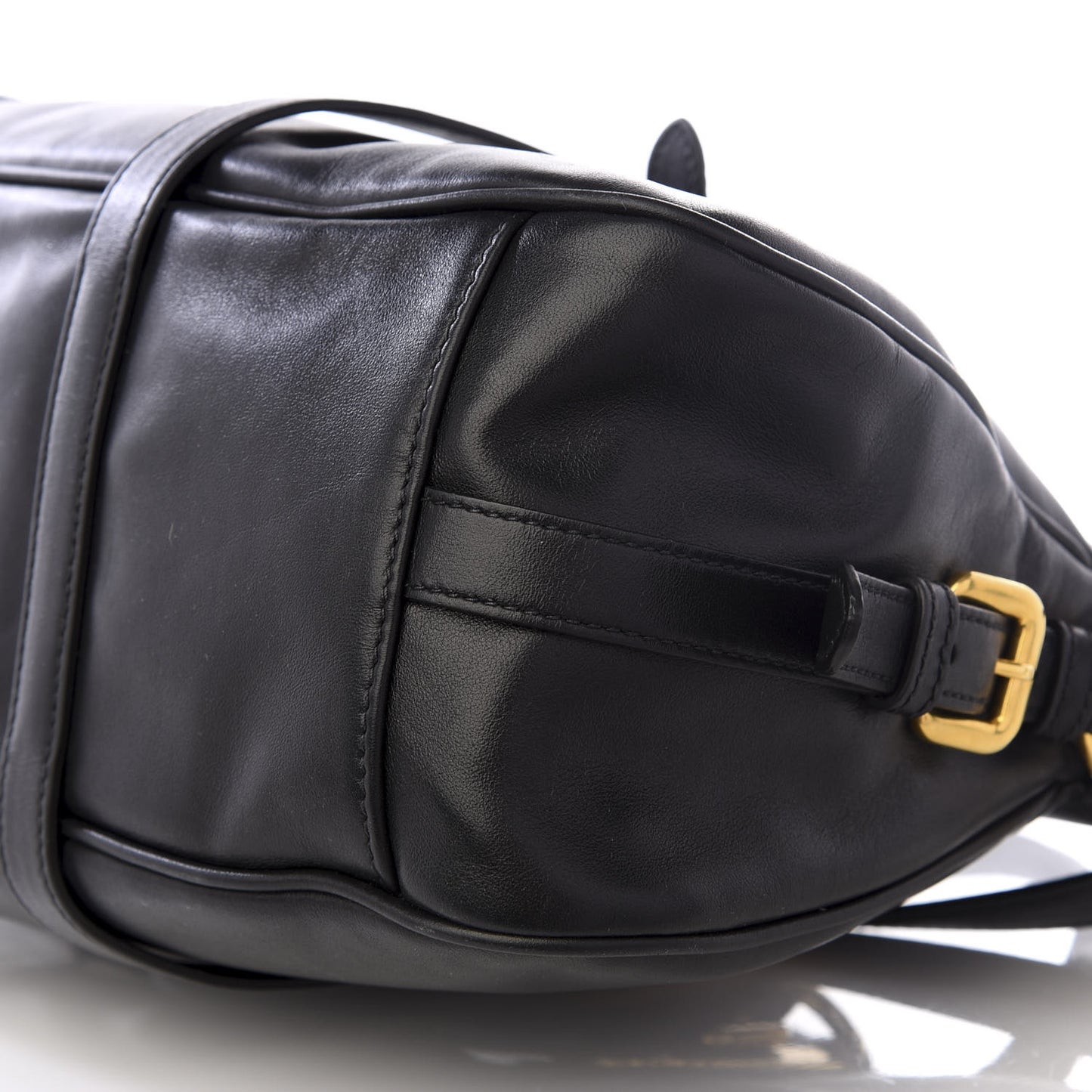 Soft Calf Shopping Satchel Black