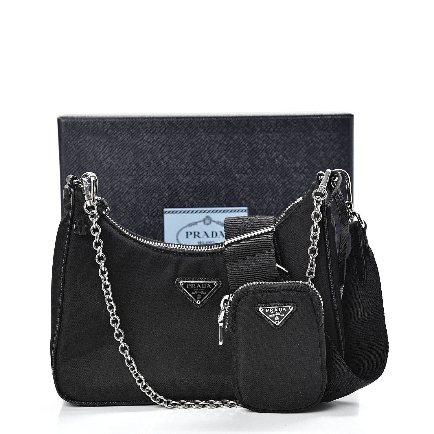 Prada Nylon Re-Edition 2005 Shoulder Bag Black 12 of 12