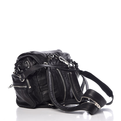 Alexander Wang Lambskin Mini Marti Backpack Washed Black Rhodium Hardware 4 of 10