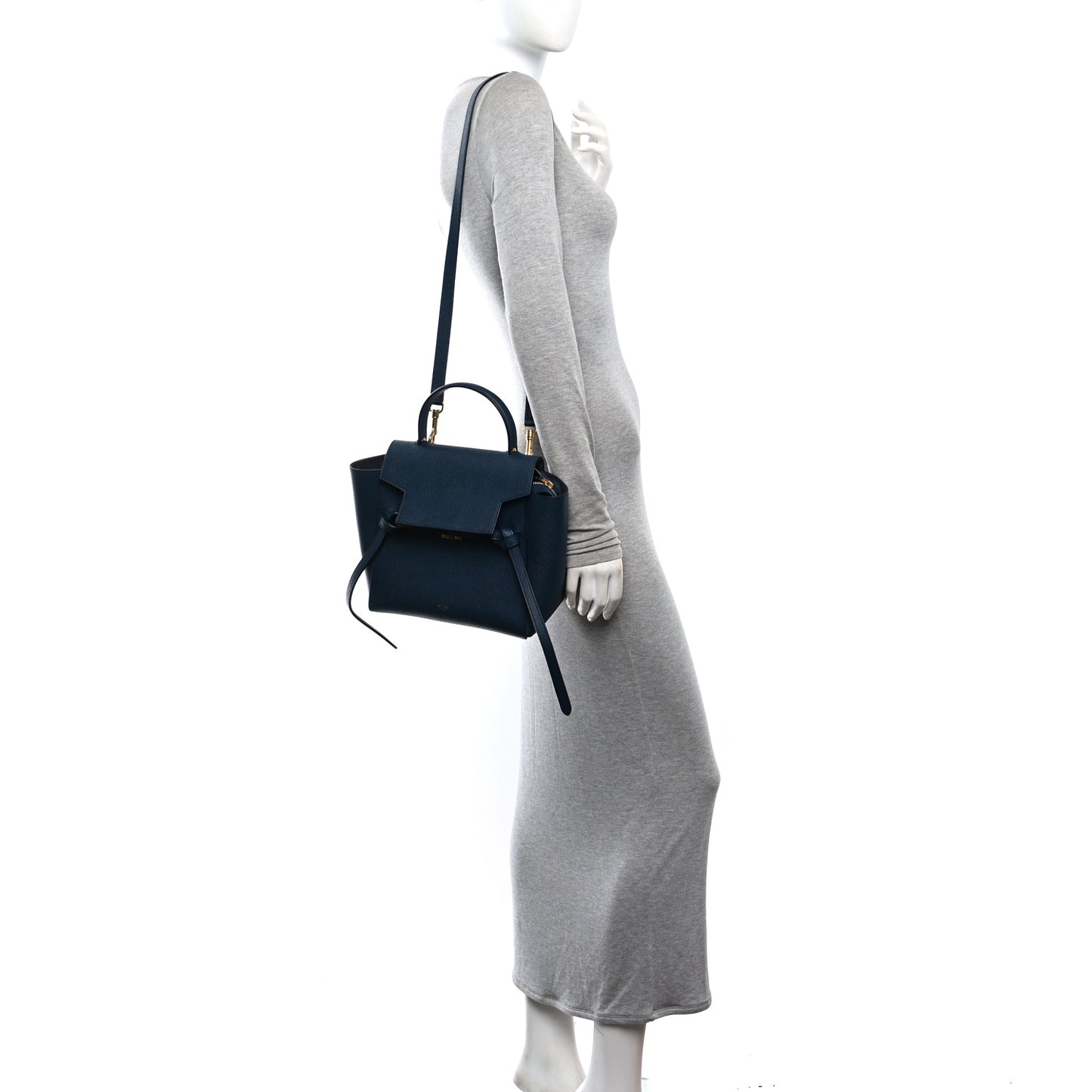 Grained Calfskin Micro Belt Bag Deepsea
