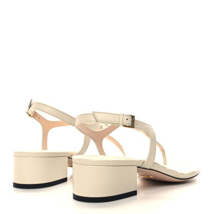 Gucci Nappa Matelasse Double G 35mm Thong Sandals 39.5 Mystic White 4 of 9