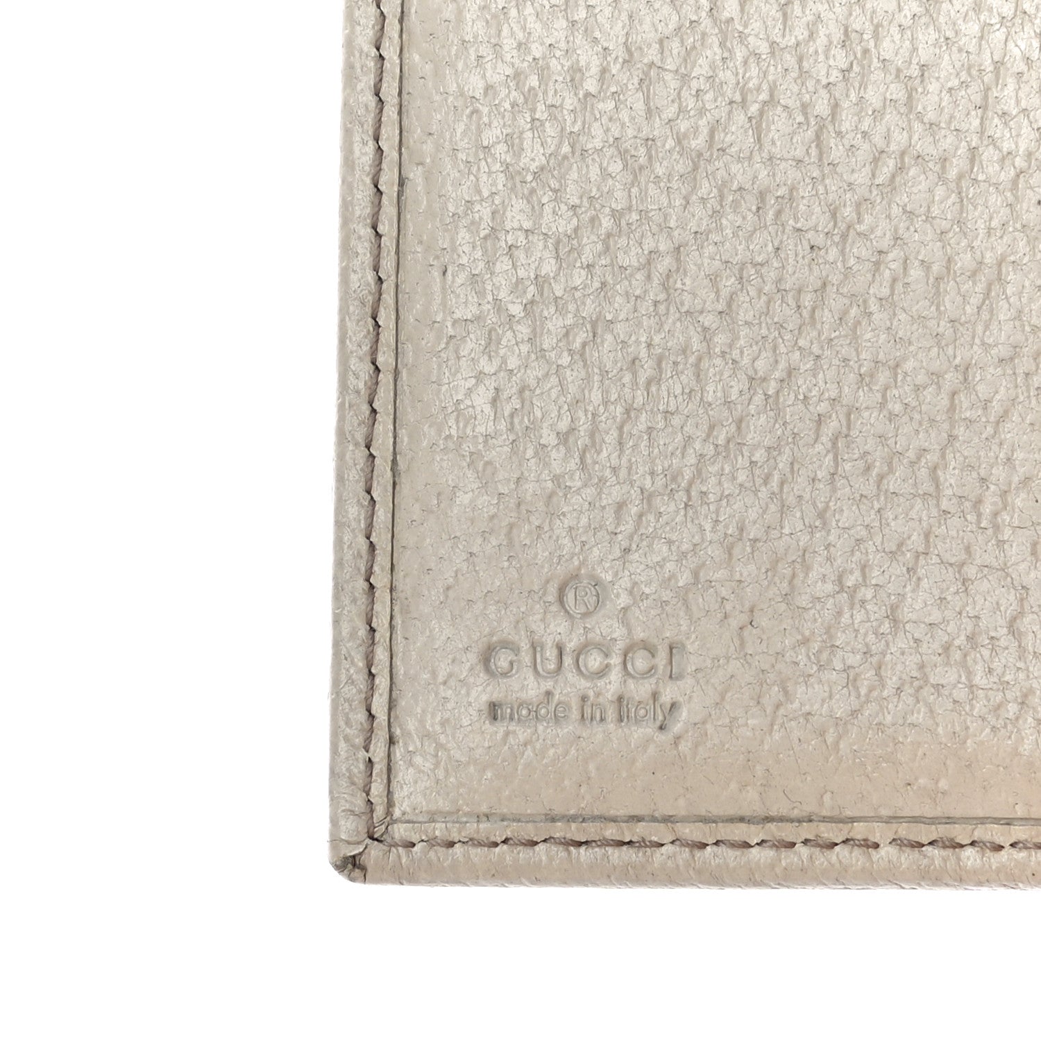 Gucci Monogram Metal Bar French Flap Wallet Off White 6 of 15