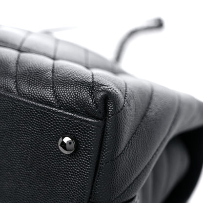 Chanel Caviar Chevron Quilted Small Coco Handle Flap So Black 11 of 13