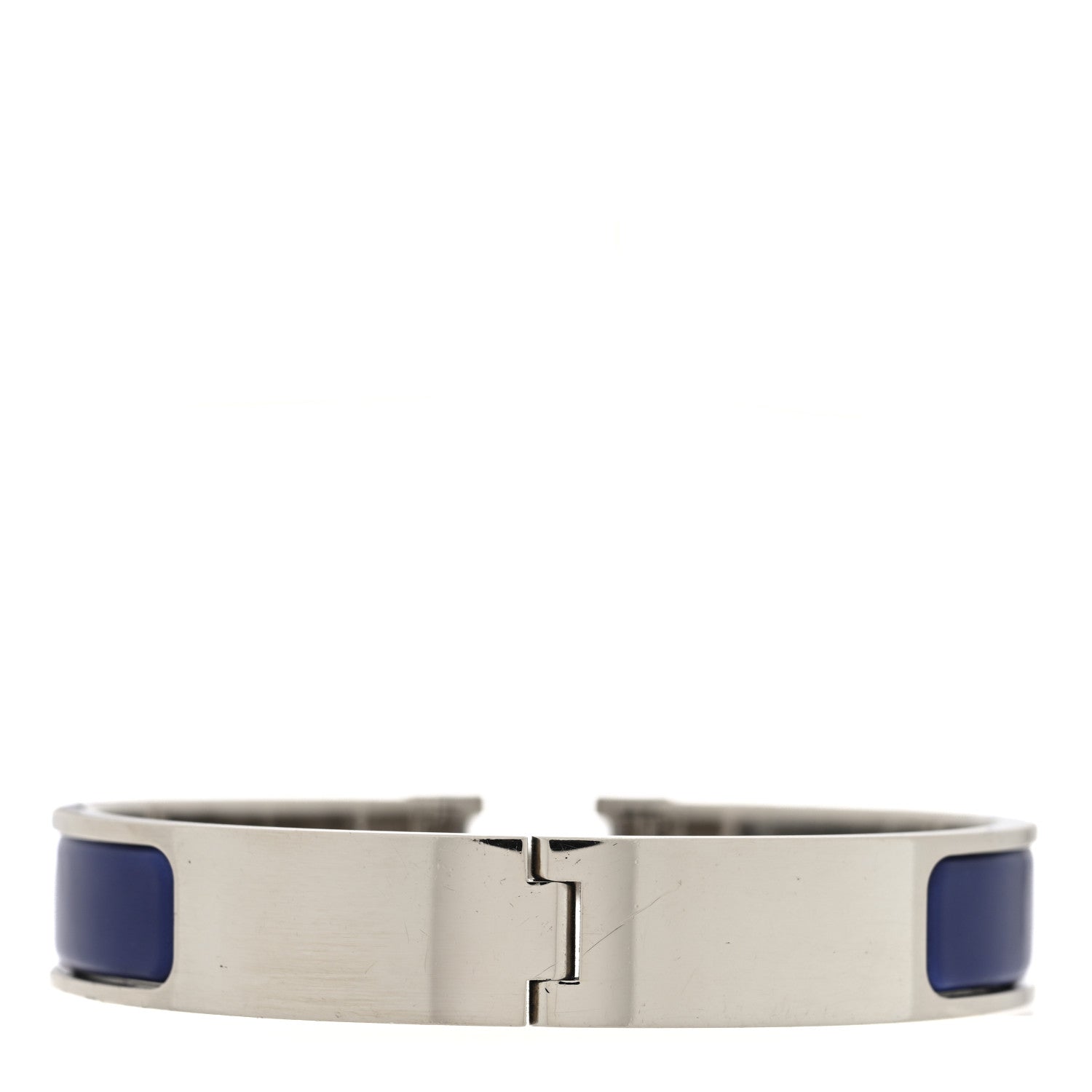 Hermes Enamel Narrow Clic Clac H Bracelet GM Bleu Indigo 3 of 4