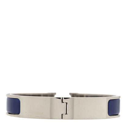 Hermes Enamel Narrow Clic Clac H Bracelet GM Bleu Indigo 3 of 4