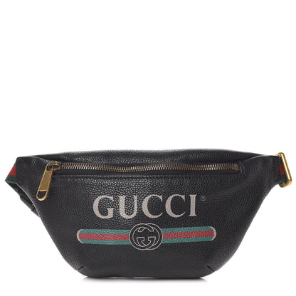 Gucci Grained Calfskin Small Logo Belt Bag Black 1 of 12
