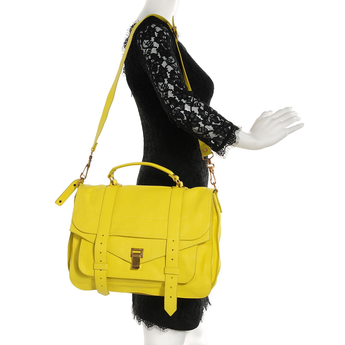 Lambskin PS1 Large Satchel Sunshine