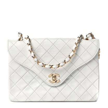 Chanel Lambskin Quilted Small Single Flap White 1 of 8