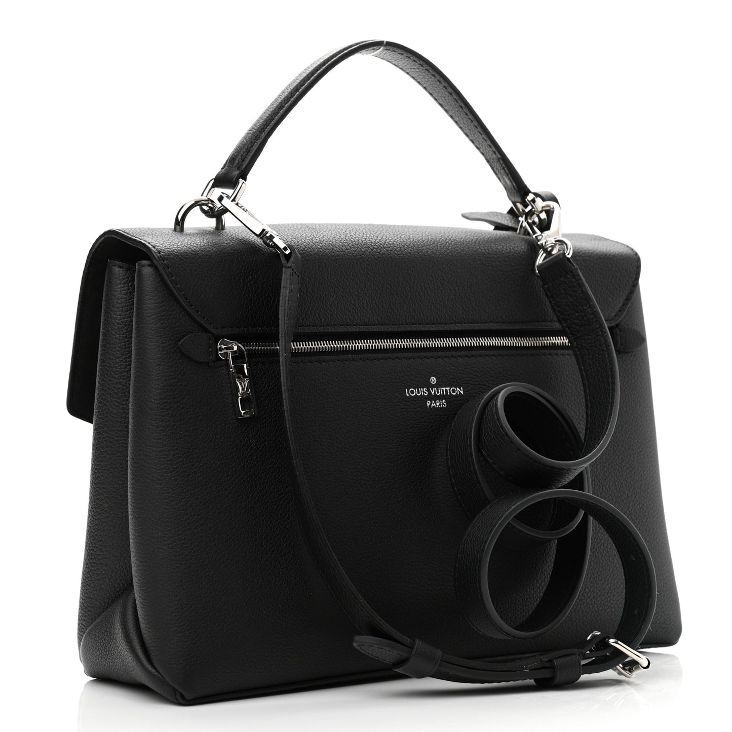 Soft Calfskin My Lockme Top Handle Black