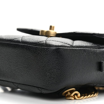 Chanel Shiny Caviar Quilted Chain Melody Backpack Black 10 of 11